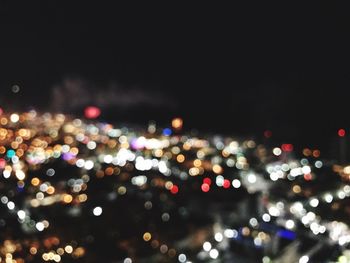 Defocused image of illuminated city