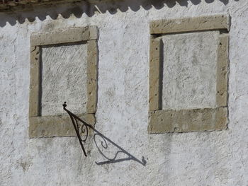 Close-up of a window on wall