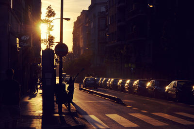 City street at dusk