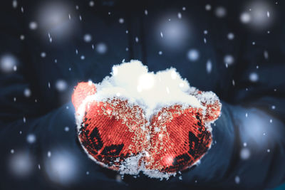 Close-up of heart shape ice cream