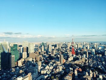 High angle view of cityscape