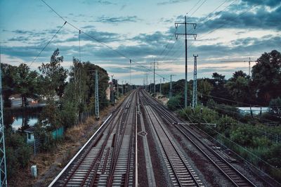View of railroad tracks against sky