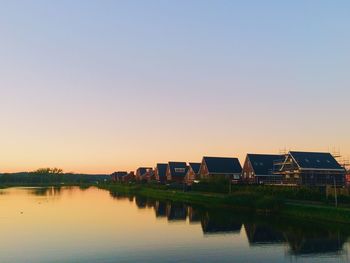 Reflection of built structures in water