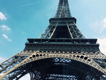 Low angle view of eiffel tower