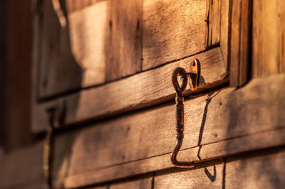 Close-up of wooden door