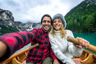 Portrait of a smiling young couple