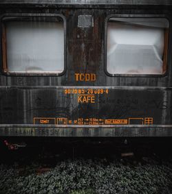 Train at railroad station platform