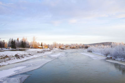 View of snow covered landscape