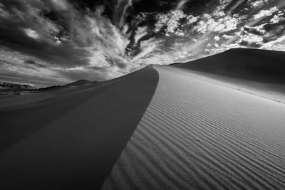 Scenic view of desert against sky