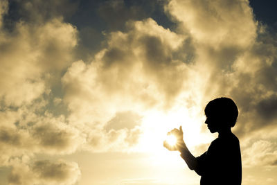 Boy catching the sun