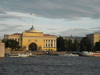 Building against cloudy sky