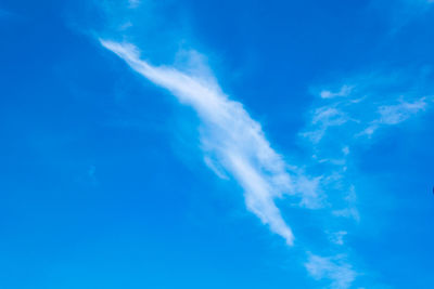 Low angle view of vapor trail in sky