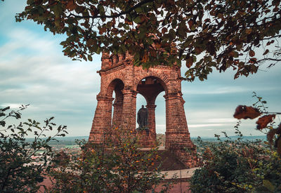 Low angle view of built structure against sky