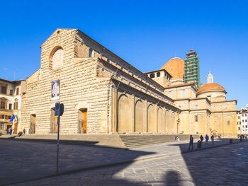 View of historical building against blue sky