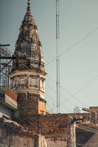 Low angle view of building against clear sky