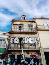Low angle view of building against sky