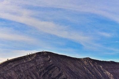 Low angle view of mountain against sky