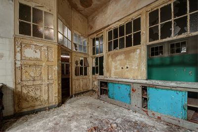 Interior of abandoned building