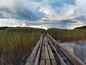 Scenic view of land against sky