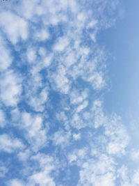 Low angle view of clouds in sky