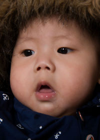 Close-up portrait of cute baby