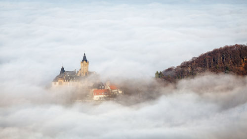 Panoramic view of buildings against sky