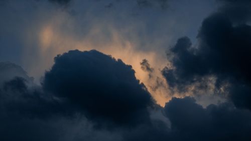 Low angle view of sky during sunset