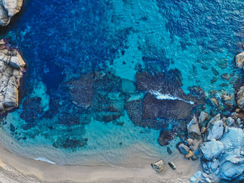 High angle view of beach