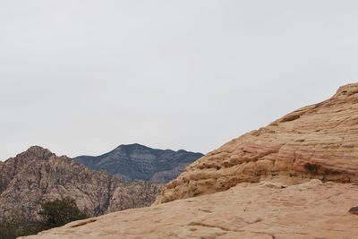 Scenic view of mountains against clear sky