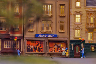 Group of people in front of building