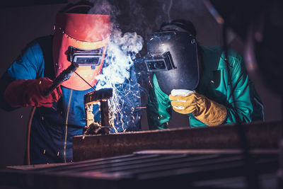 Man working on stage