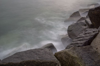 Rock formations on land