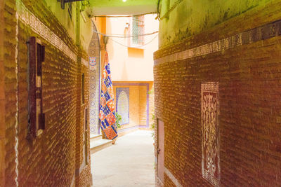 View of narrow alley