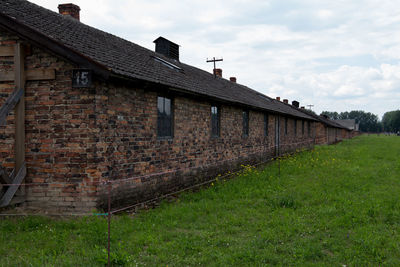 Brick wall against sky