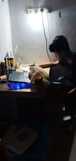 People working on table