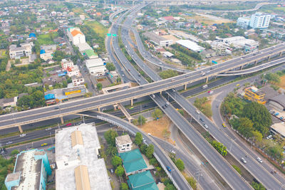 High angle view of cityscape