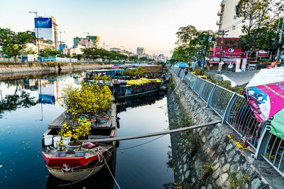 The flower market at binh dong berth