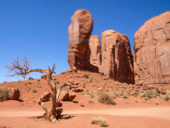 Rock formations in desert