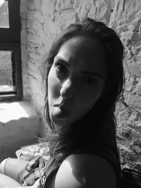 Portrait of smiling young woman