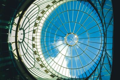 Low angle view of skylight