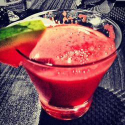 Close-up of drink on table