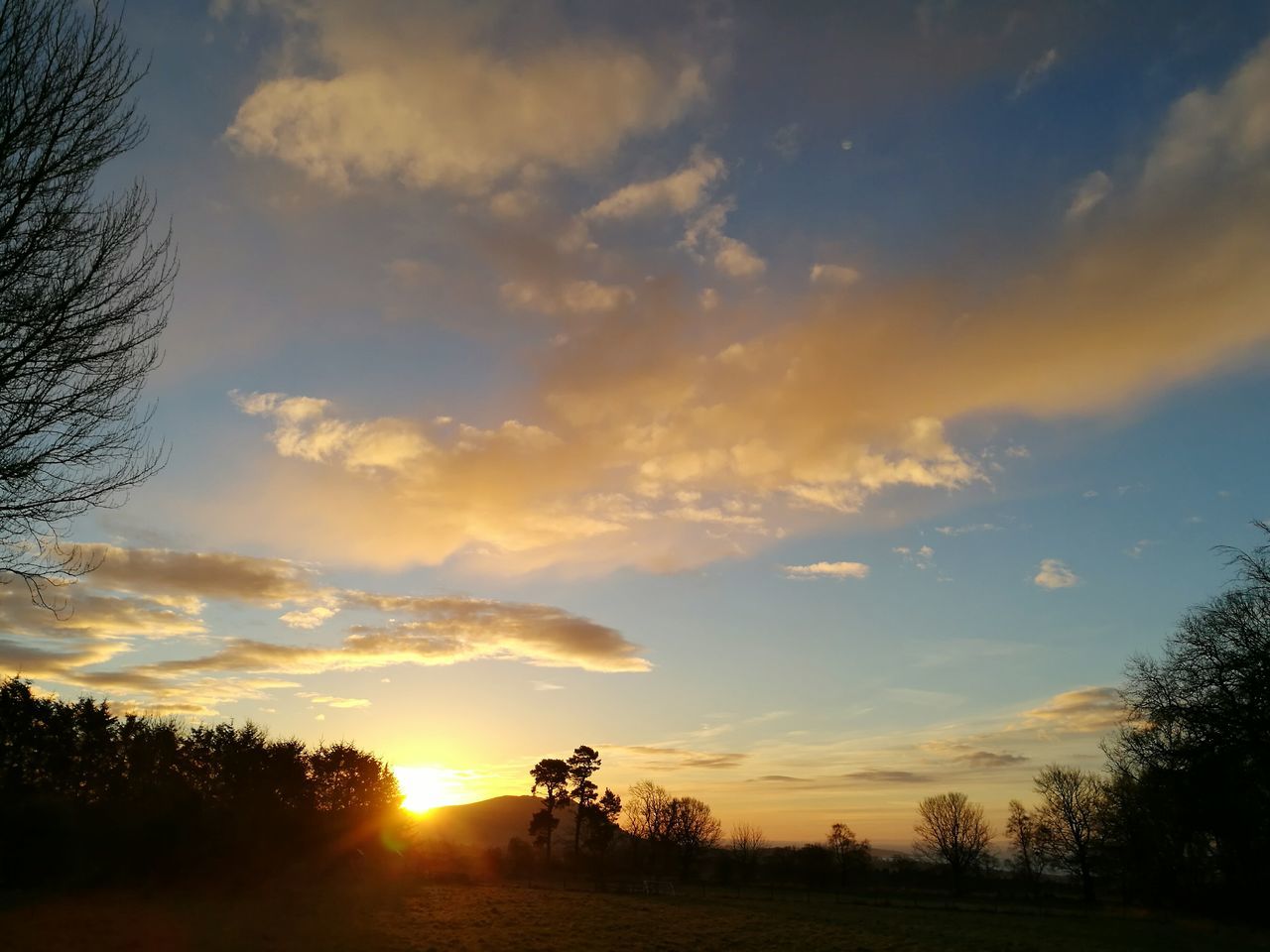 sunset, sky, silhouette, cloud - sky, nature, beauty in nature, tree, dramatic sky, tranquil scene, no people, tranquility, scenics, outdoors