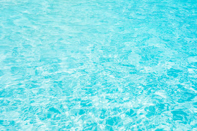 Full frame shot of blue water in swimming pool