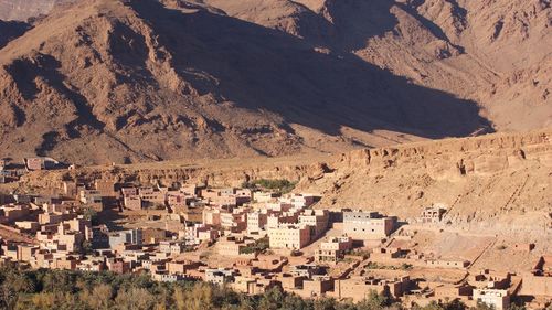 Aerial view of tinehir mountain town