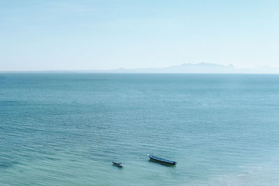 High angle view of sea against sky