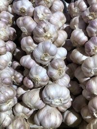 Full frame shot of onions for sale at market