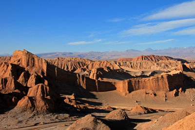 Panoramic view of rocky mountains against sky