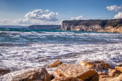 Scenic view of sea against sky