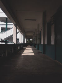 Empty corridor in building