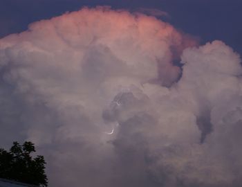 Low angle view of storm clouds in sky